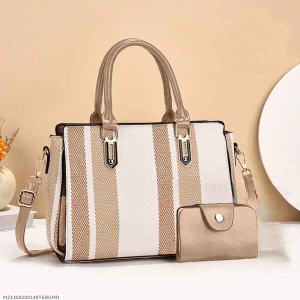 Stylish Women Printed Rexine Handbag set