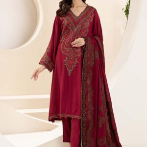 3 pcs women's unstitched embroidered suit