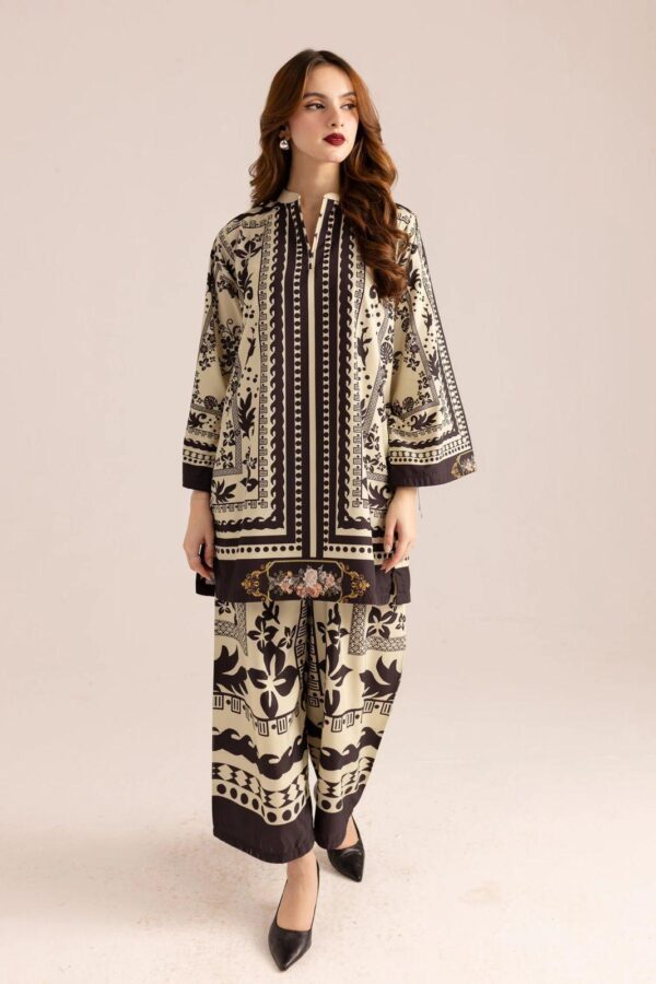 Stylish Printed shirt and Trouser Set-2 pcs women's stitched outfits - Image 4