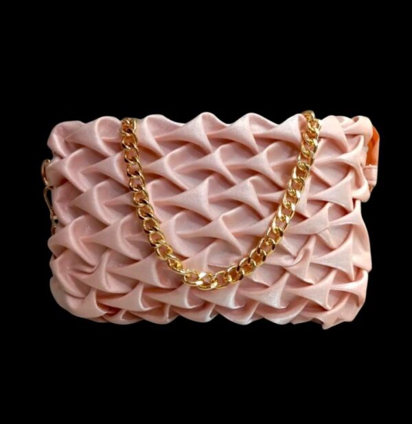 Stylish women's textured glitter shoulder bag