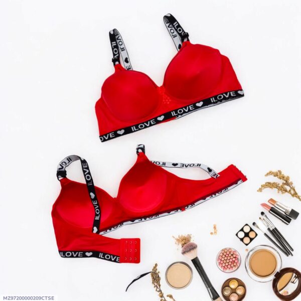 Silk plain comfortable and light weight padded bra - Image 4
