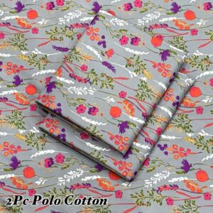 2 PCs women unstitched Printed suit