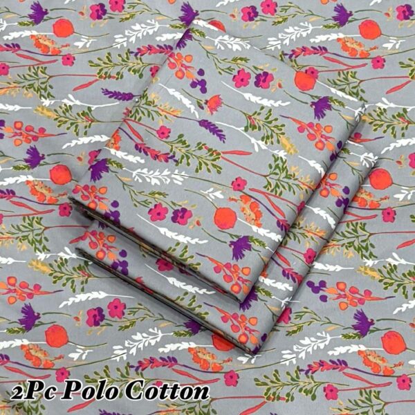 2 PCs women unstitched Printed suit