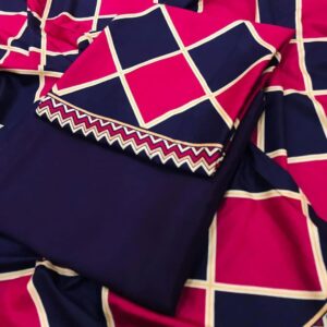 2 PCs women unstitched Printed suit
